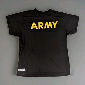 Army Shirt Mens Large Black Solid Crew Neck Outdoor Physical Fitness Uniform